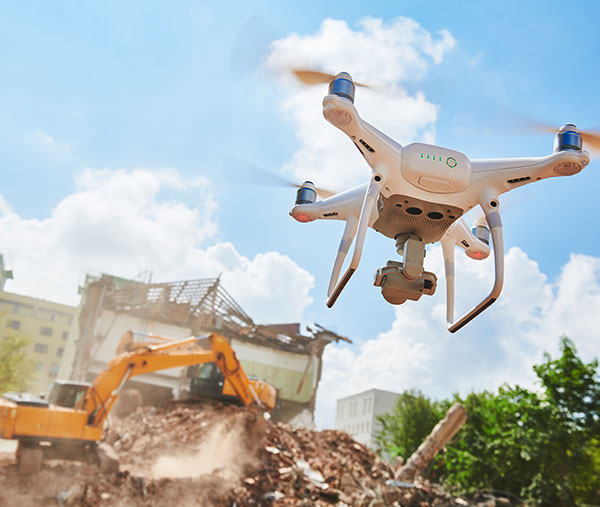 Baudokumentation mit Drohnen, Sicherun und Flexibel einsetzbar